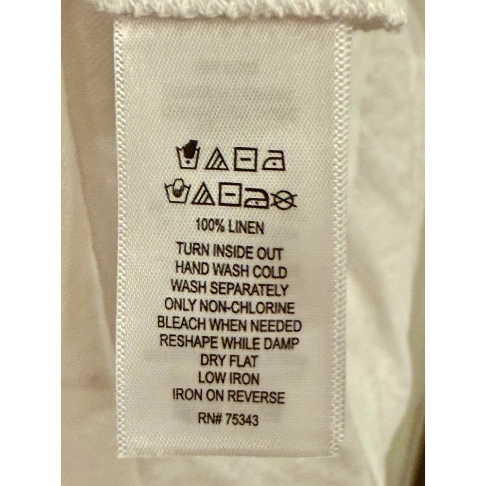 Tahari Women White 100% Linen Hooded Airy Cardigan NWT 2X Quiet Luxury Lagenlook - Picture 5 of 5